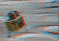 Landing approach in red-blue stereo